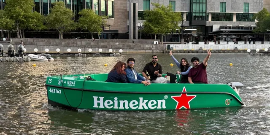 Heineken’s “beer and boat” activation reimagines alcohol sampling through immersive, experience-led environments that drive engagement and brand recall.