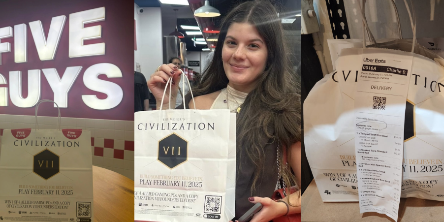 On-the-go product sampling campaign in Australia, integrating Civilization VII into food delivery moments to align seamlessly with real consumer behaviour in this product sampling campaign.
